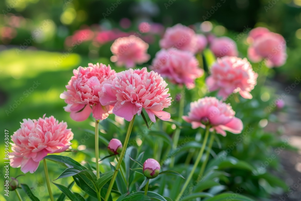 Beautiful Pink Peonies in Bloom Beautiful Pink Peonies in Bloom