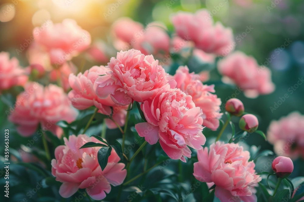 Pink Peonies in Bloom Pink Peonies in Bloom