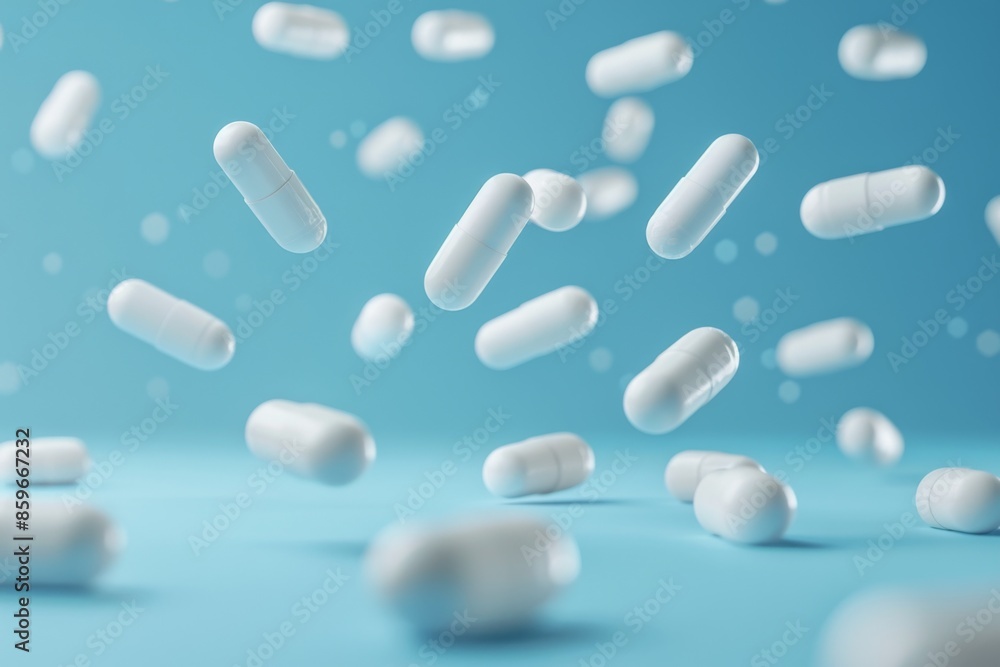 White Capsules in Motion White Capsules in Motion