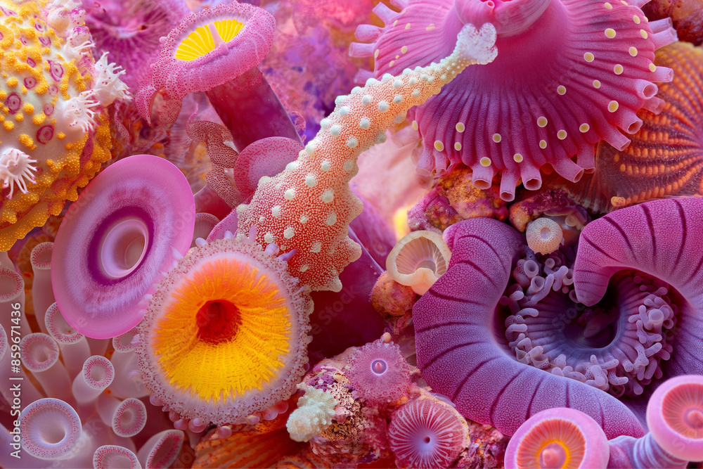 Fototapeta premium The beauty of marine life and coral reefs is a stunning display of underwater natural art