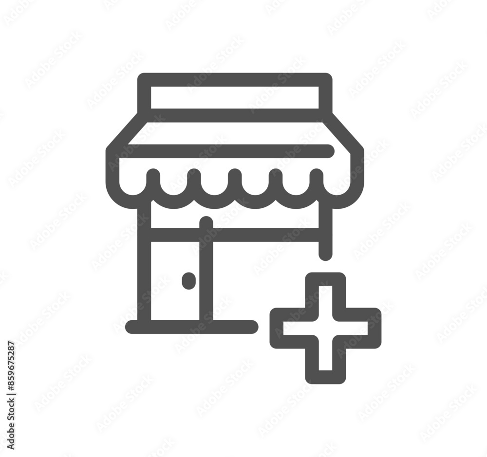 Shop management related icon outline and linear vector.
Shop management related icon outline and linear vector.