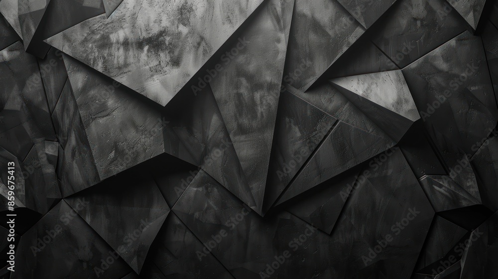 Abstract black wall with geometric jagged lines and a rough texture background Abstract black wall with geometric jagged lines and a rough texture background