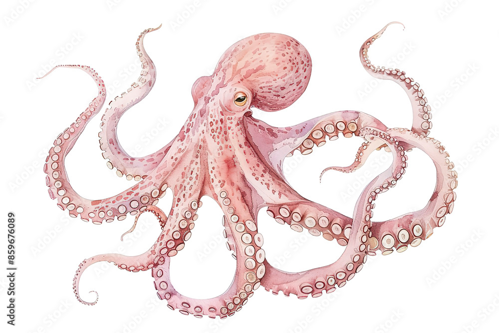 Fototapeta premium image of an octopus with transparent background. PNG