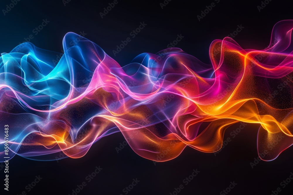 Abstract Neon Light Waves Abstract Neon Light Waves