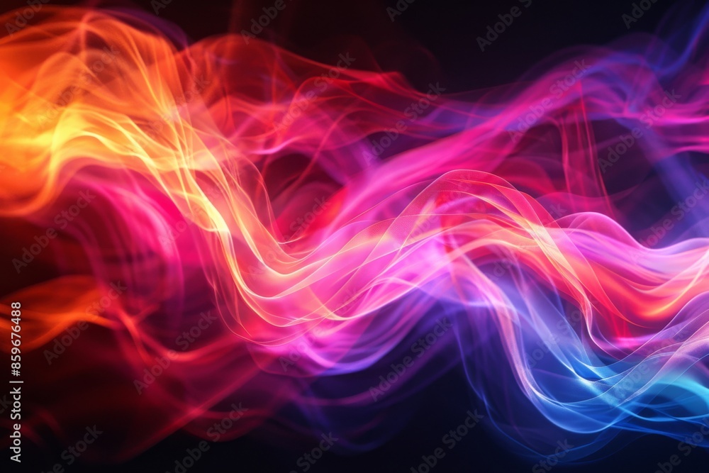 Naklejka premium Abstract Colorful Waveforms