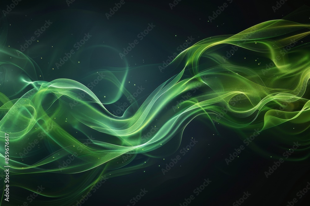 Abstract Green Smoke Background Abstract Green Smoke Background