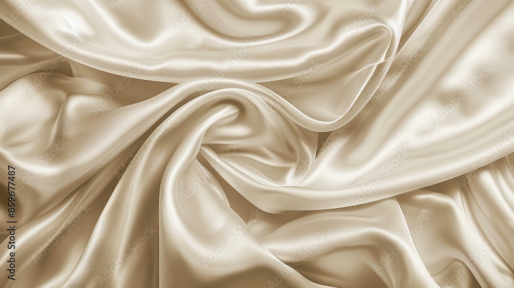A piece of smooth and silky pale brown fabric pattern background A piece of smooth and silky pale brown fabric pattern background