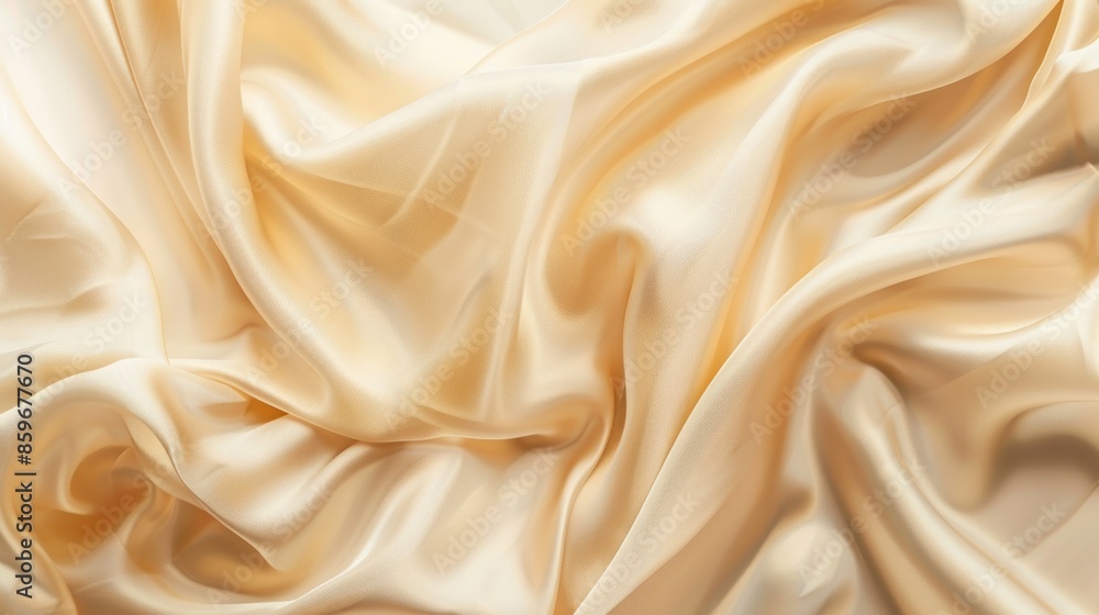 A piece of smooth and silky pale brown fabric pattern background A piece of smooth and silky pale brown fabric pattern background