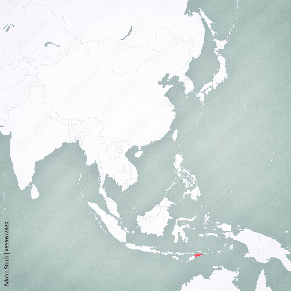 Map of East Asia - East Timor Map of East Asia - East Timor