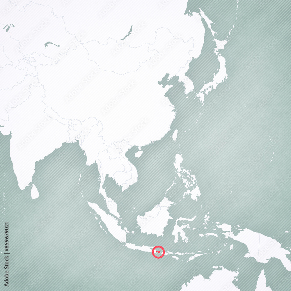 Obraz premium Map of East Asia - Bali