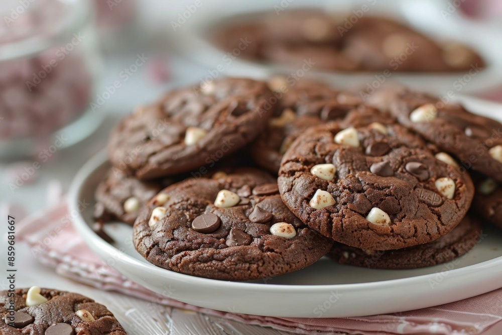 Fototapeta premium Chocolate Chip Cookies on Plate