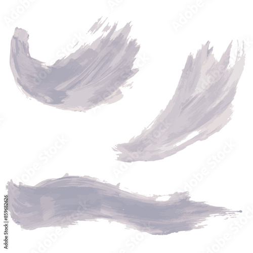 シンプルな筆跡の水彩テクスチャー素材　ベクター