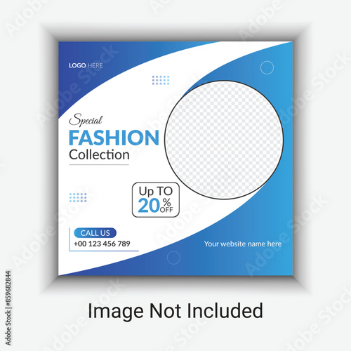 Creative modern fashion design social media post template