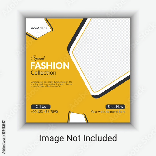 Creative modern fashion design social media post template
