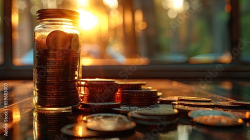 close-up of a penny seedling. Selective focus