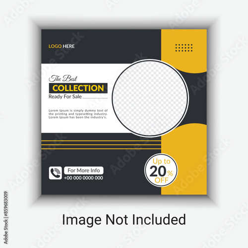 Creative modern fashion design social media post template