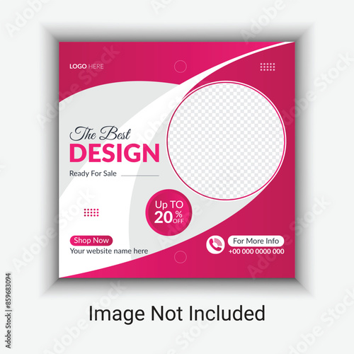 Creative modern fashion design social media post template