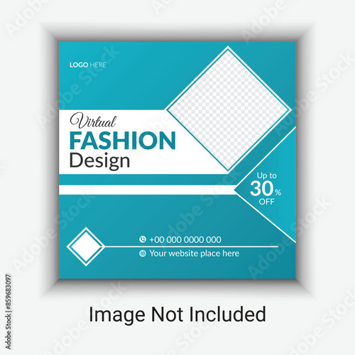 Creative modern fashion design social media post template