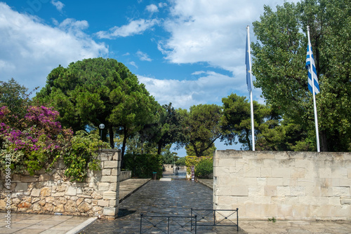 Crete island, Greece. Venizelos Graves entrance at Akrotiri, Chania photo