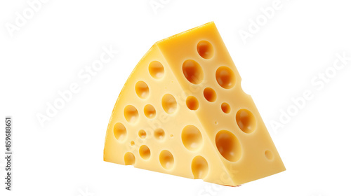 Wallpaper Mural Fresh Swiss Cheese Slice on Transparent Background, Ideal for Gourmet Culinary Art Projects. Perfect Dairy Product for Breakfast Sandwiches and Healthy Dinners. Torontodigital.ca