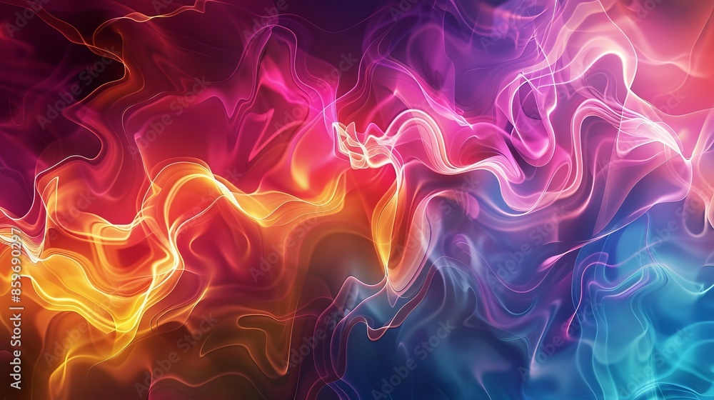 Abstract Swirling Lights in Orange, Pink and Blue Abstract Swirling Lights in Orange, Pink and Blue
