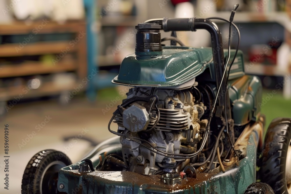Picture of Step-by-Step Guide to Lawn Mower Oil Change with Clear Visual ...