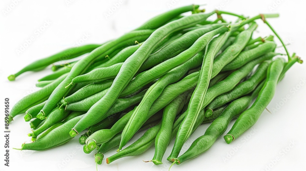 Green Beans on White Background Green Beans on White Background