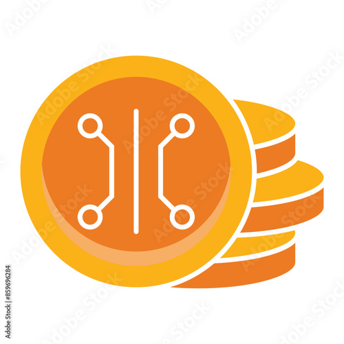 Digital assets using cryptography for security.