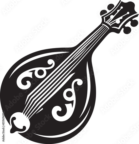 Beautiful mandolin musical instrument.