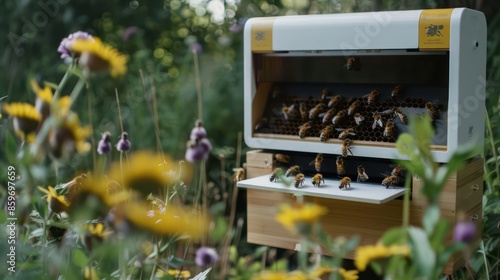 Hightech beehive with smart monitoring of bee health and hive conditions