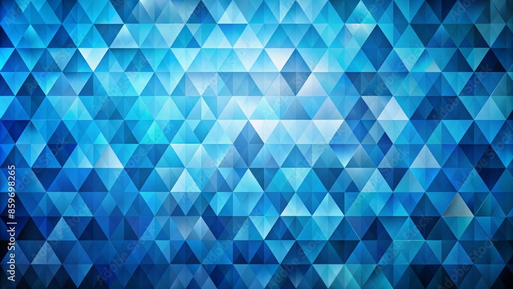 Fototapeta premium Blue Geometric Triangle Pattern Abstract Background