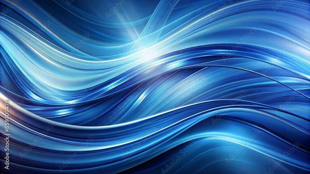 Abstract Blue Swirling Waves Digital Art Abstract Blue Swirling Waves Digital Art