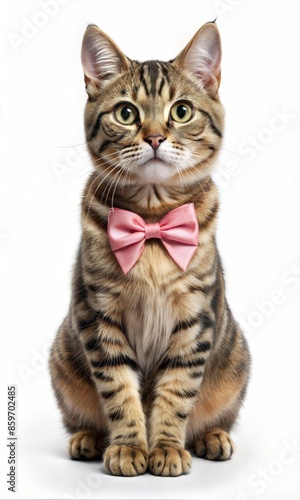 Cute Bow tie Cat isolated on a white background  © Designwalk