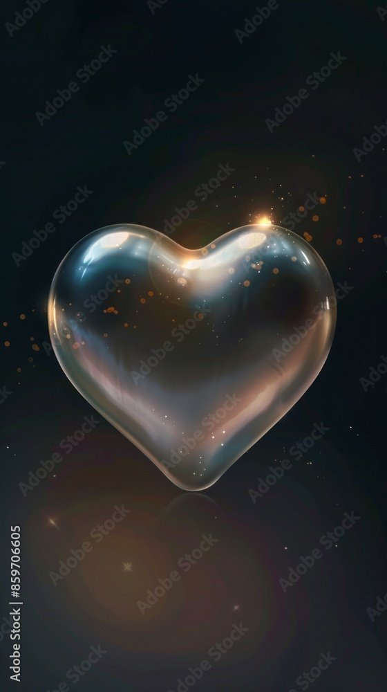 Dark wallpaper with a heart-shaped pearl gleaming softly. ,Dark Color light ,vectorline design , illustration , Mobile Wallpaper Dark wallpaper with a heart-shaped pearl gleaming softly. ,Dark Color light ,vectorline design , illustration , Mobile Wallpaper