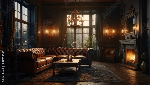 Living room with steampunk soul © Karolina