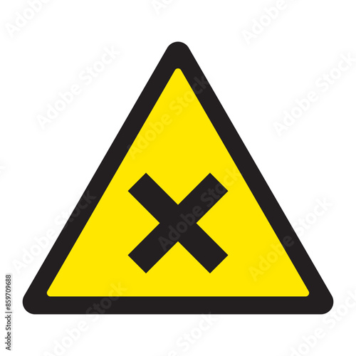 Harmful Irritant Material Vector Signwarning Sign photo