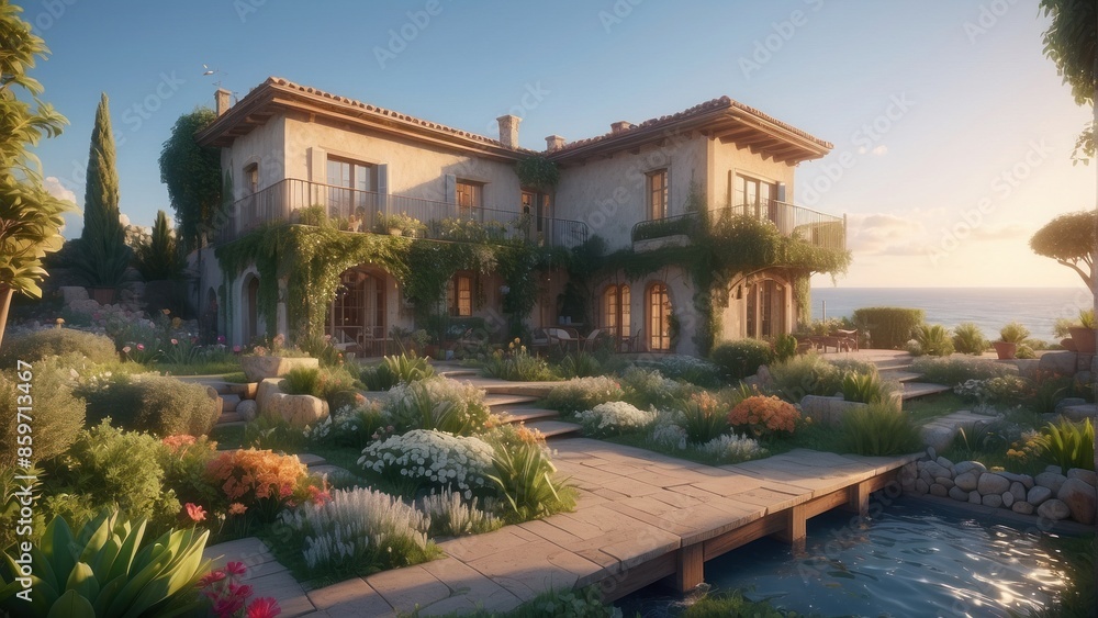 Beautiful villa with a soothing garden by the sea Beautiful villa with a soothing garden by the sea