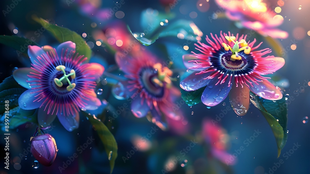Beautiful adorable and youthful passion flowers Beautiful adorable and youthful passion flowers