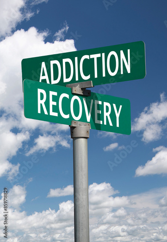 addiction recovery sign photo