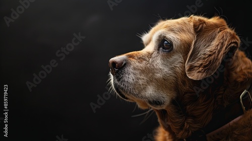 a dog with a dog collar