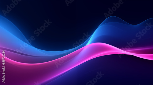 Abstract background, neon transparent wave , blue pink and purple hues