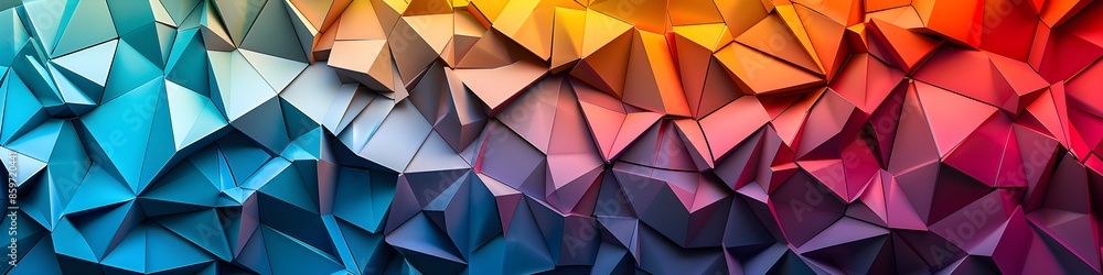 Multicolored geometric polyhedral background Multicolored geometric polyhedral background