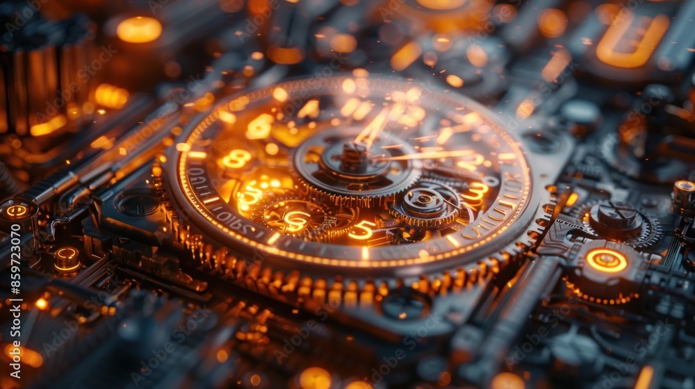 Glowing Clockwork Mechanism Glowing Clockwork Mechanism