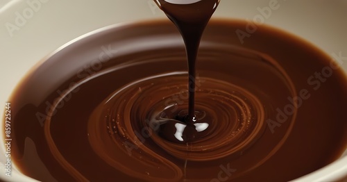 melted chocolate dripping food