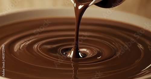 melted chocolate dripping food