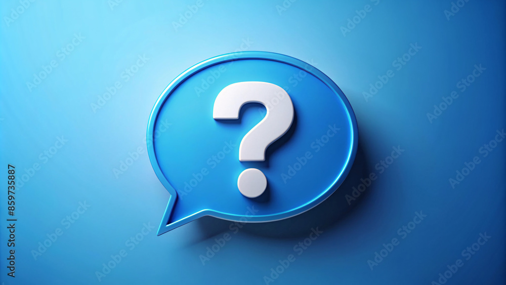 Question mark, question bubble icon model design render 3d, faq Q & A symbol Question mark, question bubble icon model design render 3d, faq Q & A symbol