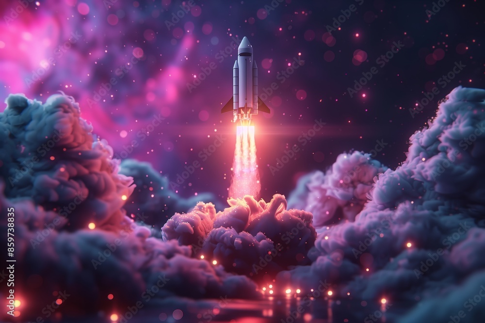 Obraz premium Digital Entrepreneurship: Rocketing into Online Income