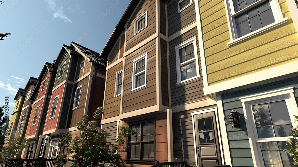 luxury residential development where each home features a different texture of fiber cement siding, demonstrating the material's versatility in high-end architecture luxury residential development where each home features a different texture of fiber cement siding, demonstrating the material's versatility in high-end architecture
