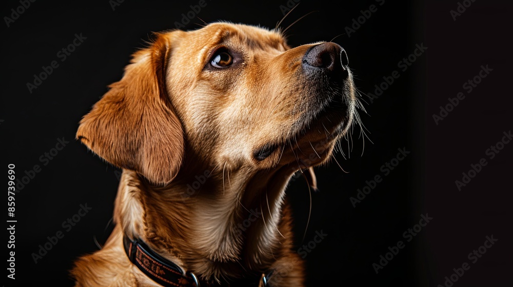 a dog with a dog collar a dog with a dog collar