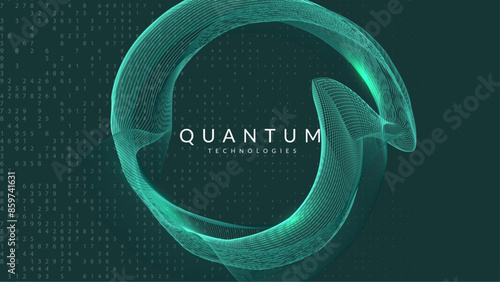 Ai Background. Science vector: digits of the future. Partial banner as a cover for cloud computing. Visualization of particles with financial value. Digital Background.